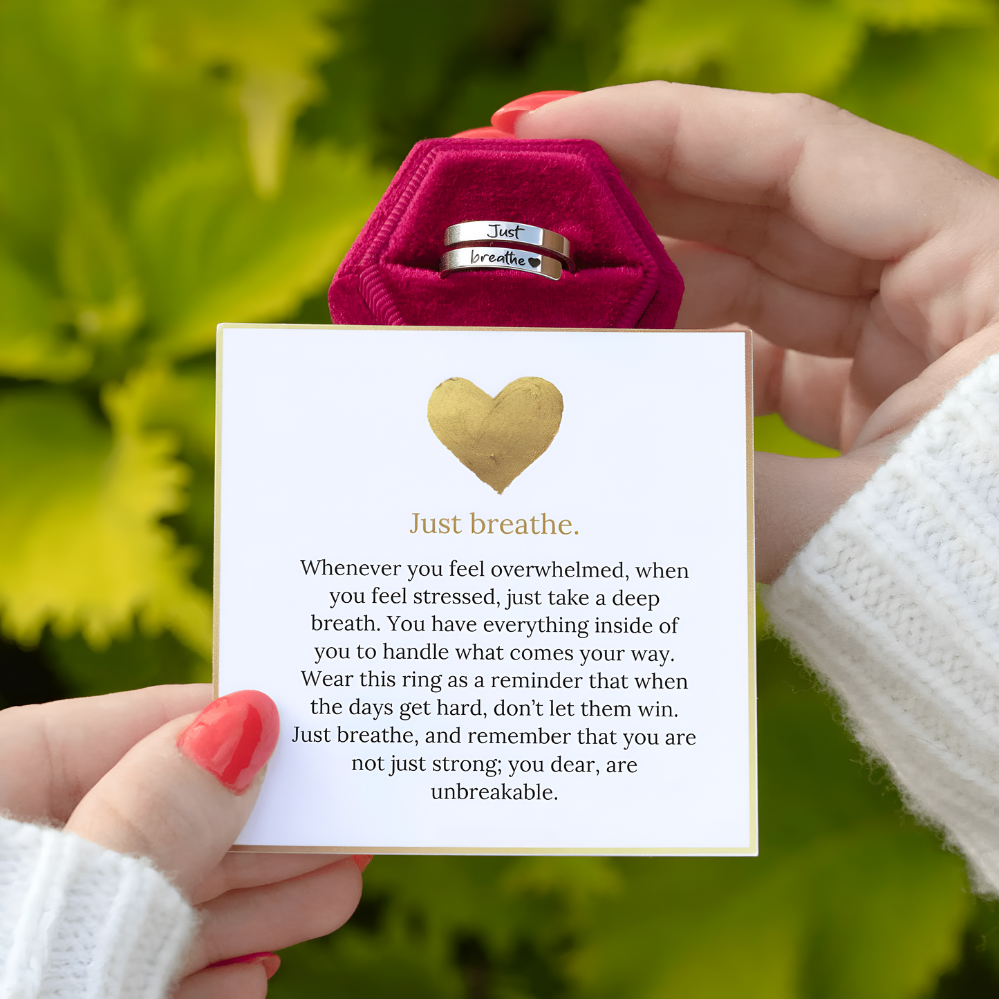 (Casi agotado) Anillo Just Breathe