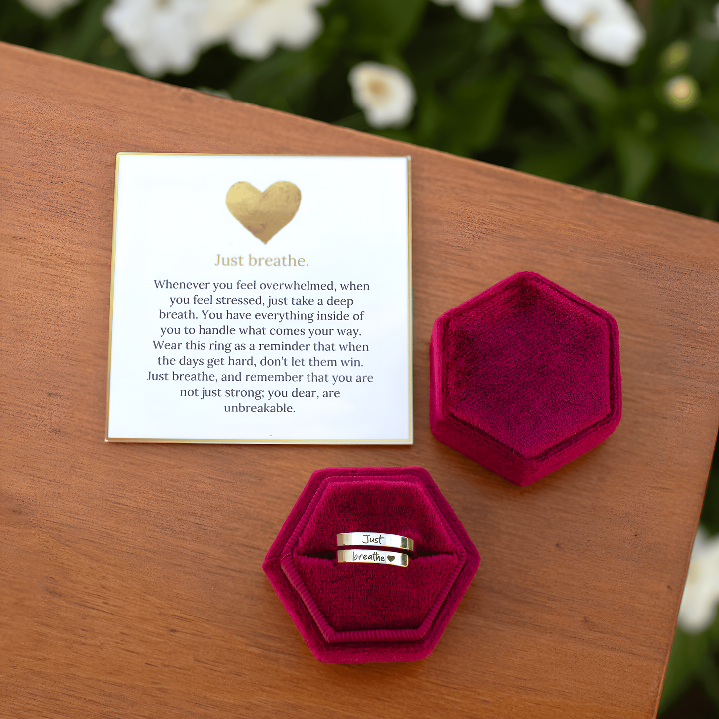 (Casi agotado) Anillo Just Breathe
